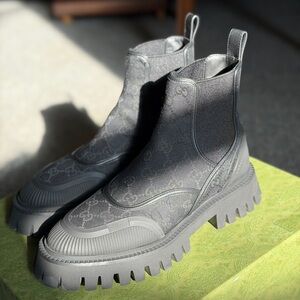 Gucci Gray Ankle Boots